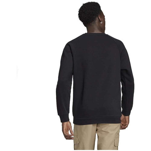 adidas Originals Men's Loungewear adicolor 3D Trefoil 3-Stripes Crew Sweatshirts - Black